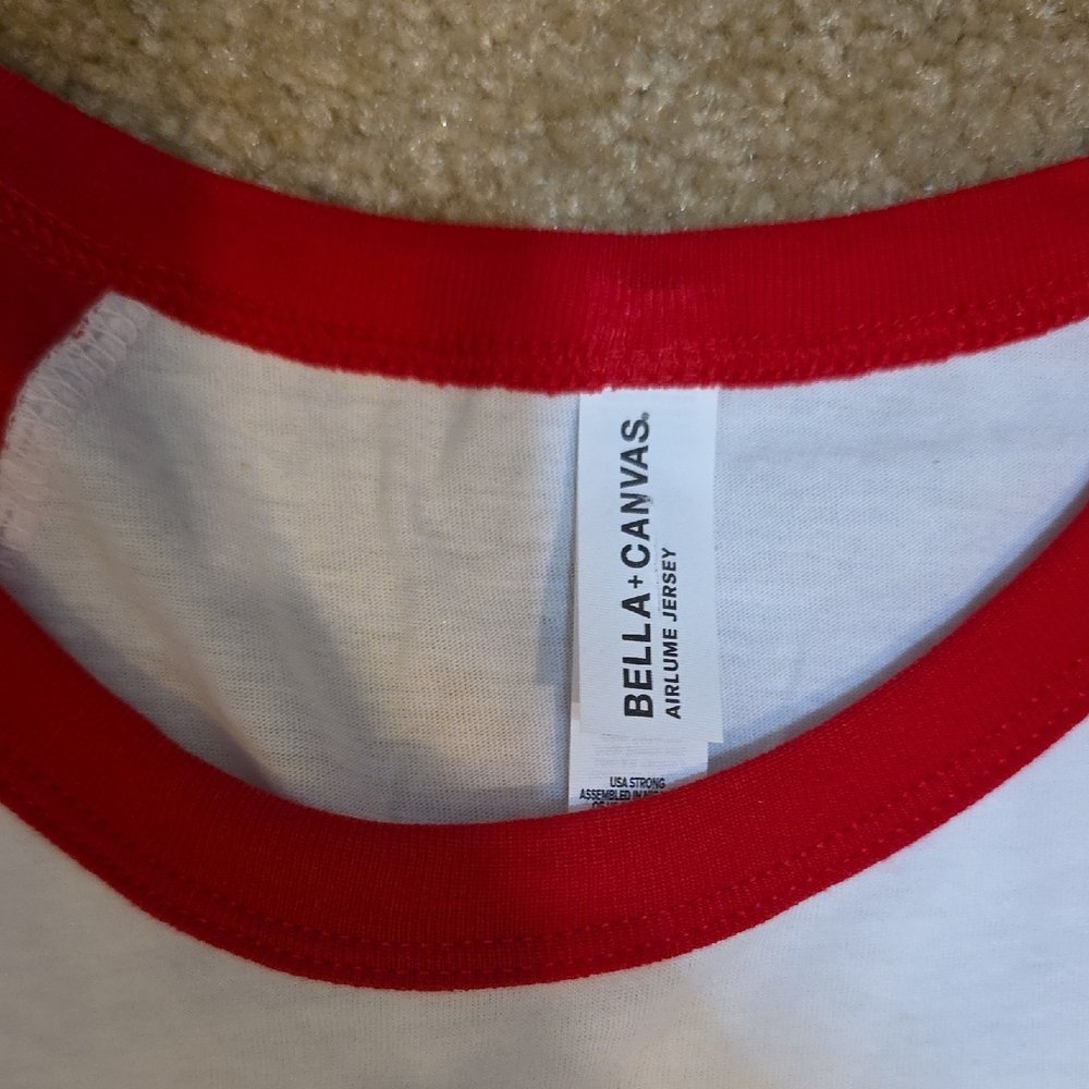 Chiefs Era Red‎ and White Raglan Tee Size Large - Picture 2 of 5